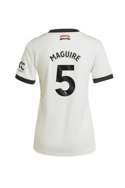 Manchester United Harry Maguire #5 Fotballdrakt Tredje Klær Dame 2024-25 Korte ermer Manchester United Harry Maguire #5 Fotballdrakt Tredje Klær Dame 2024-25 Korte ermer